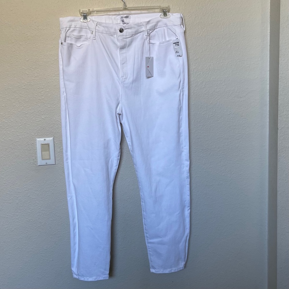Good American Good Legs Crop White Jeans